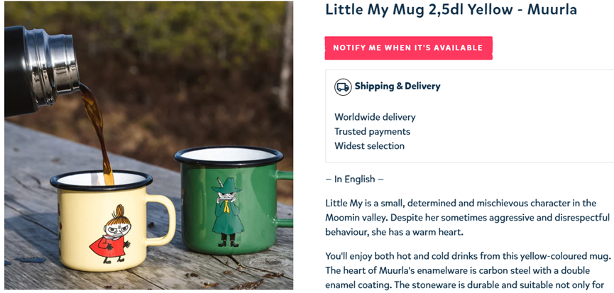 美国伊利诺伊州新发商标案——Moomin Characters Oy Ltd.起诉详情